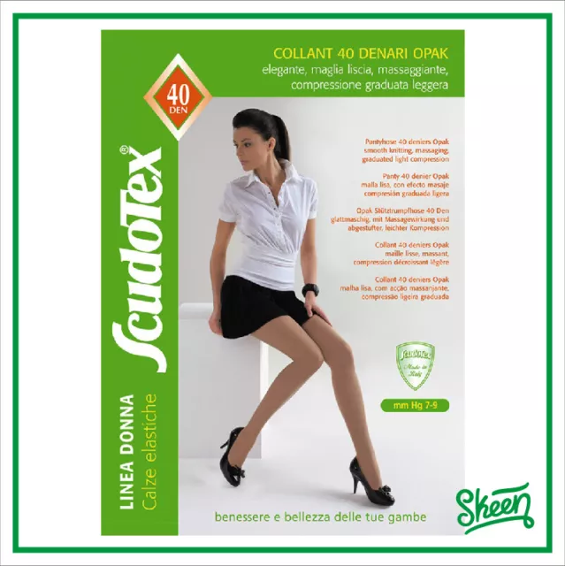 Collant Calze Scudotex a Compressione Graduata da Donna 40 Denari Elastiche 460