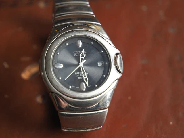 CITIZEN ECO DRIVE INFINITUM Mens Watch classic analogue perpetual date VERY rare 99.99 PicClick UK