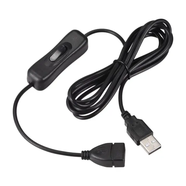 USB Câble ON/Off Interrupteur Mâle à Female Corde 2M pour LED Bureau LED Bande