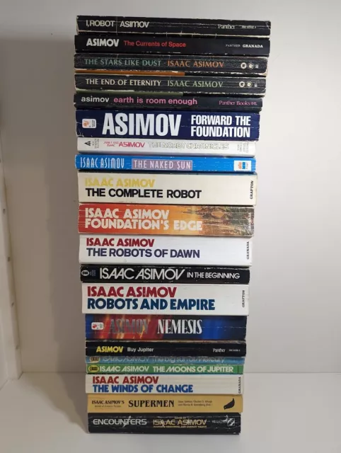Isaac Asimov book bundle x 20 vintage sf science fiction robots foundation