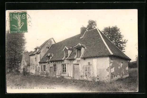 CPA Laversines, Vieux Moulin