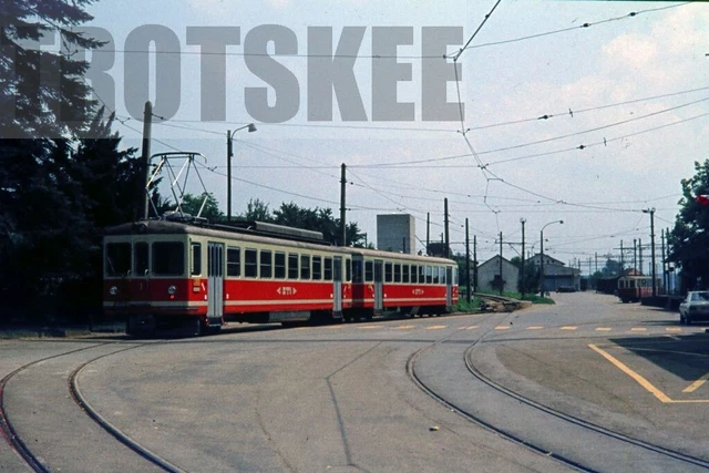 35mm Slide SWITZERLAND BTI Biel Tauffelen Ins Bahn Electric Railcar 21 1975 Orig