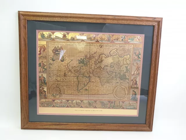 1681 Moses Pitt Nova Totivs Terrarvm Orbis Old World Map Gold Foil Geographica