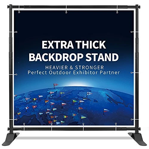 5x7 - 8x10 ft Heavy Duty Backdrop Banner Stand, Thicker Professional 8'x10'