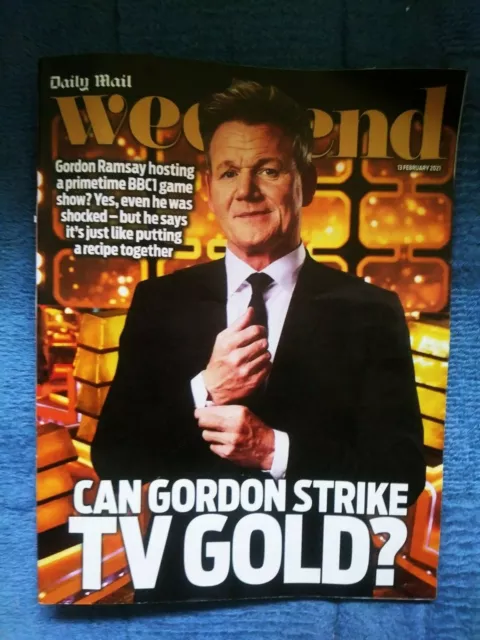 GORDON RAMSEY Cover Daily Mail Newspaper Weekend Magazine 13 February 2021