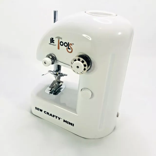 Vintage White Sew E-Z Model W338G Mint Green Mini Sewing Machine Extras Included