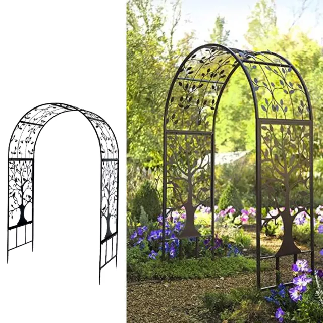 Metal Garden Arch for Outdoor Indoor Wedding Arbor Plant Climbing Trellis USA