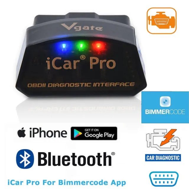 OBDⅡ Scanner Vgate iCar Pro BT4.0 BIMMERCODE Coding iPad IOS Android Code Reader