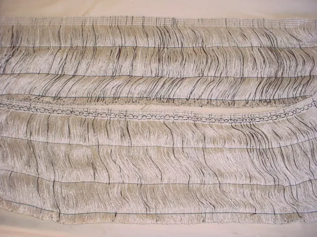 9-1/8Y Kravet Lee Jofa Alabaster White Espresso Skirt Fringe Upholstery Trim