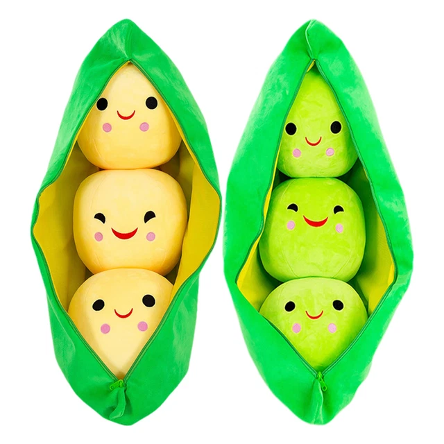 Giant Peas in A Pod Plush Toy Pea Pod Pillow Cute Pea Stuffed Toys Plant Doll