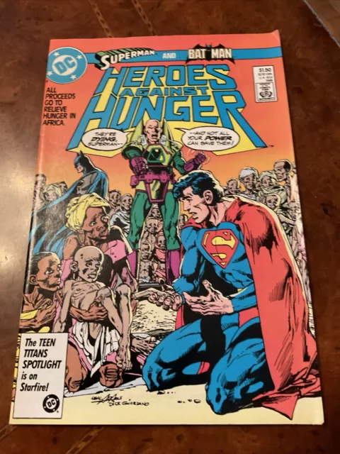 DC Heroes Against Hunger #1 comic book 1986 starring Superman & Batman