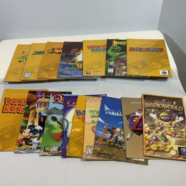 Nintendo 64 Instruction Booklets only pick and choose your Selection