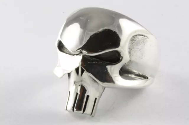 Punisher Teschio Biker Anello Uomo Anello IN Argento 925 Vero Argento / 198