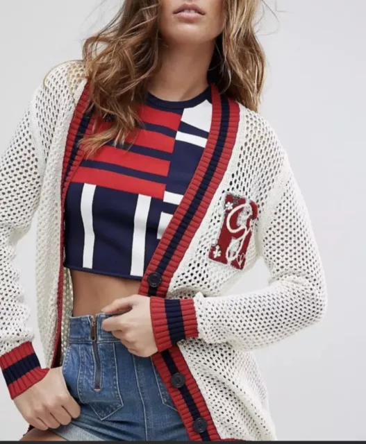 Tommy Hilfiger X Gigi Hadid Varsity Cardigan Size XS Small