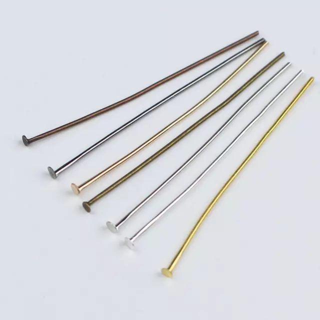 200pcs/lot Gold / Silver Plated Flat Head Pins for DIY Jewelry Making Findings