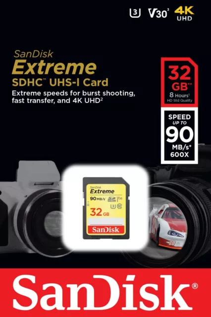 32GB SD SanDisk Speicherkarte für Canon Powershot G5 X Mark II Digitalkamera