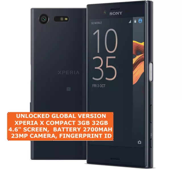 Sony Xperia X Compact f5321 3/32gb Hexa Coeur 23mp Digitales 4.6 " Android 8 4g