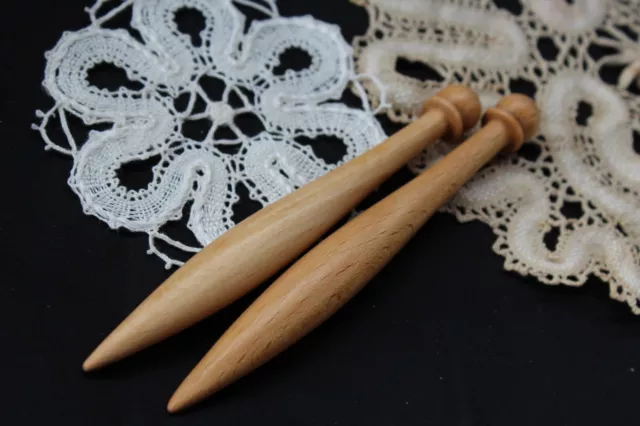 10 pcs. Bobbins for lace made of beech wood. Handmade tools. Bobbin lace.