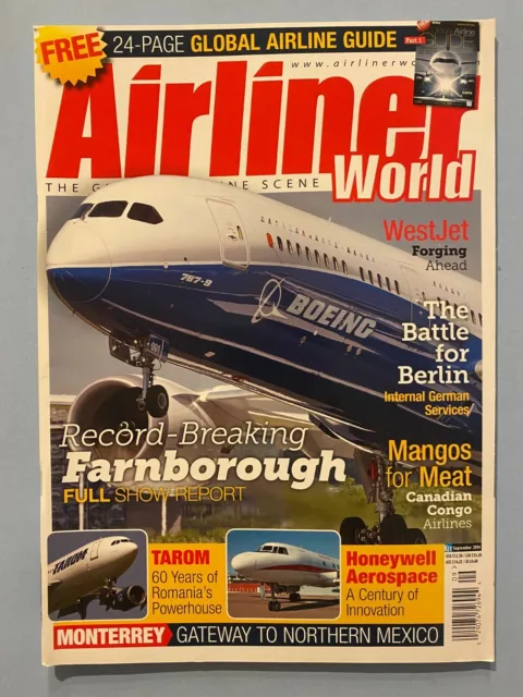 Airliner World Magazine Global Airline Flight News September 2014