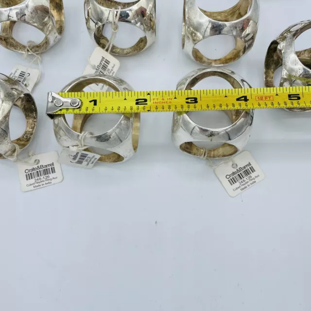 VINTAGE SILVER PLATE Cube Chunky napkin rings 10 from Crate & Barrel in ...