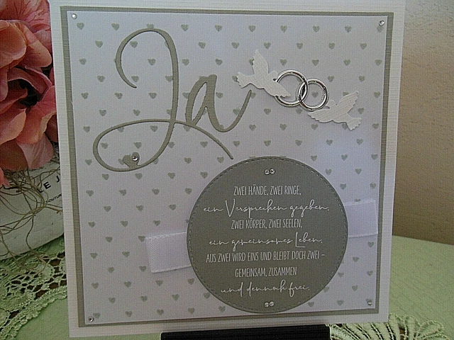 KARTE ZUR HOCHZEIT * Ja *, mit Spruch, Hochzeitskarte, Glückwunschkarte