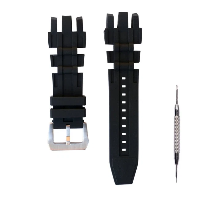 for Invicta Subaqua Reserve Watch Replacement Rubber Silicone Band/Strap - Bl...