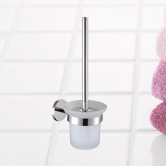 Cepillo y soporte para inodoro montado en pared, cepillo de inodoro de limpieza y ventilado