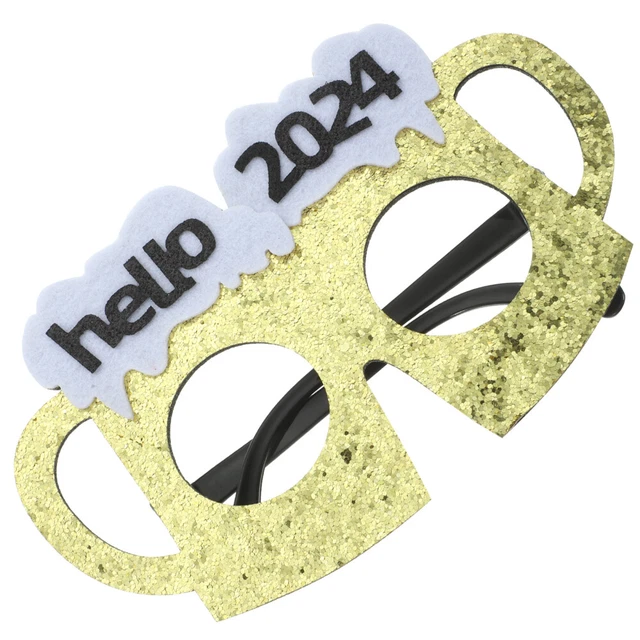 Biglietto d'auguri per il Capodanno 2024 con data e nastro su sfondo nero | Vettore Premium