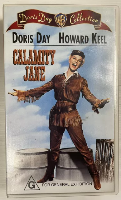 Calamity Jane Doris Day VHS Video Cassette Tape Clear Small Case PAL G 1953