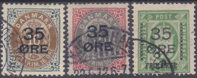 DENMARK 1912 - COMPLETE OVERPRINT SET - Mi.no.: 60-62 - used