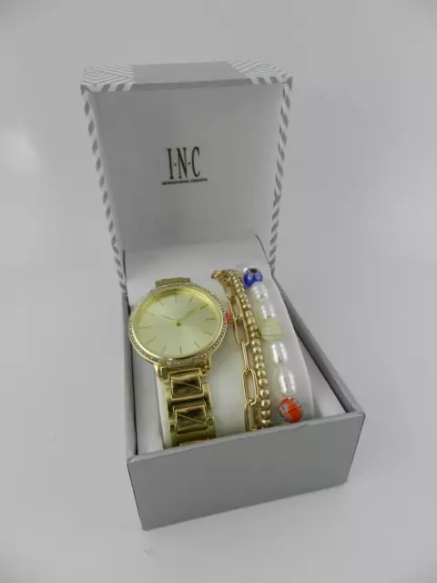 INC INTERNATIONAL CONCEPTS Women's Gold-Tone Bracelet Watch 35mm