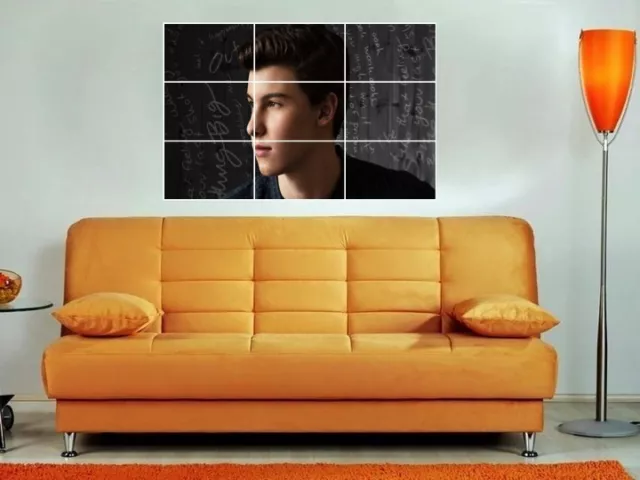 Shawn Mendes 35"X25" Inch Mosaic / Tile Style Wall Poster Pop