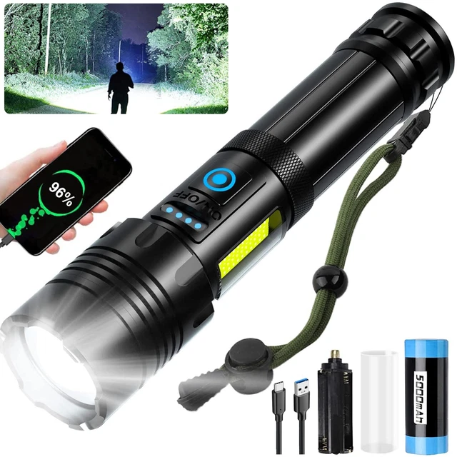 Torche A Main Lampe Torche LED Shadowhawk Ultra Puissante 500 000 Lumens - Rechargeable - 5 Mod - Étanche IP67 Lampe Shadowhawk Led