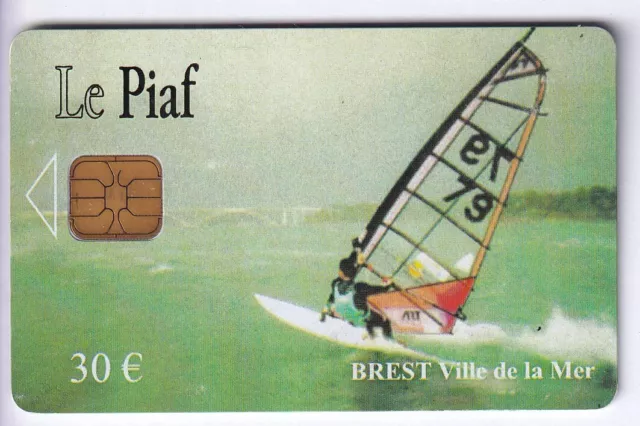 Piaf Parking Carte / Card .. Brest 30€ Windsurf 06/06 3.000Ex. Em Chip/Puce