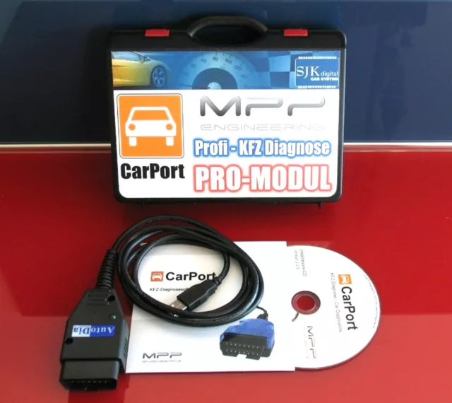 OBD2 K+CAN UDS Diagnose Interface für VW AUDI SEAT CarPort Software PRO-MODUL !!