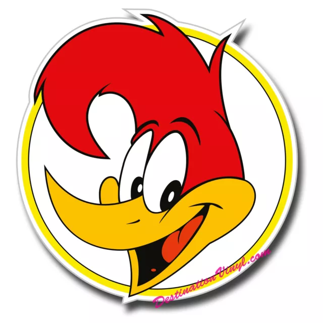 2 x Glossy Vinyl Stickers - Woody Woodpecker Retro Cartoon iPad Laptop #0076