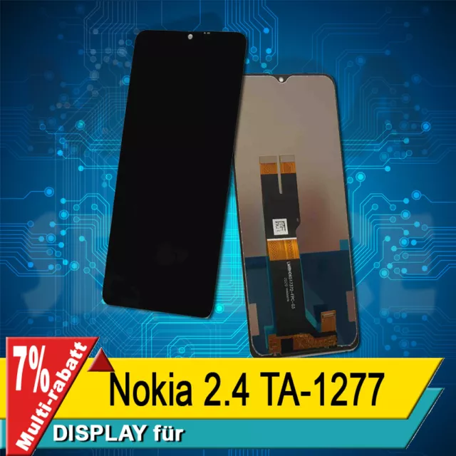 Display Für Nokia 2.4 TA-1277 TA-1270 Komplettes Bildschirm Lcd Touch Schwarz