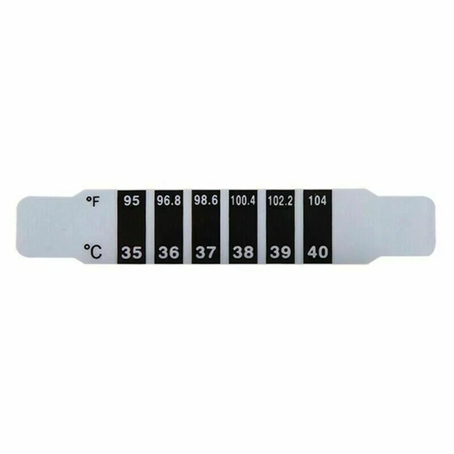 9 piezas Termómetro para bebé Pegatina Frente Monitor de Prueba de Temperatura/Fahrenheit