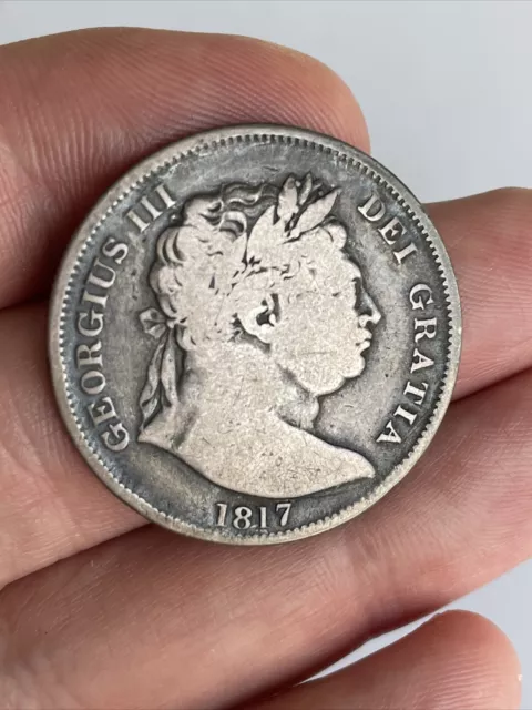 Great Britain 1817 Half Crown - King George III .925 Silver Coin