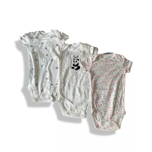Baby/Toddler- Girls - 3 Pack Baby Grows Vests Set - UK Seller -  12-18 months