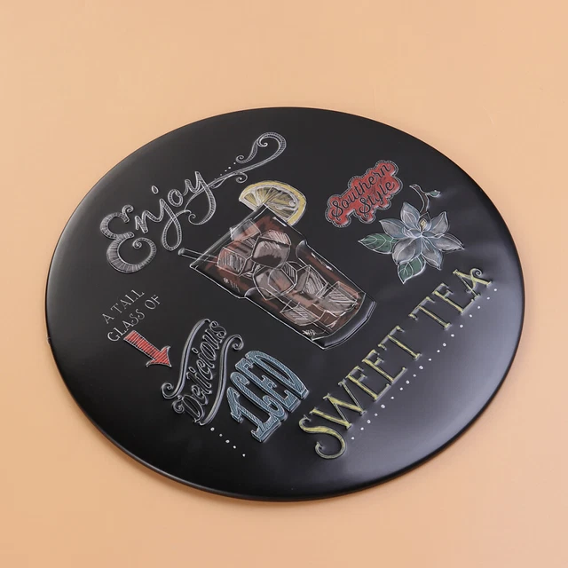 Etiqueta decorativa retro para el hogar placa de chapa de metal negro