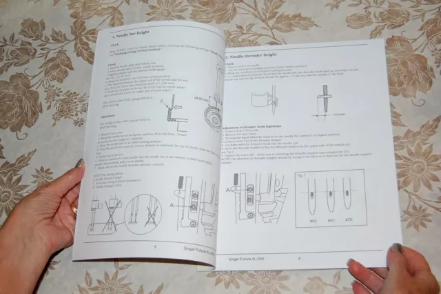Manual de servicio autorizado de fábrica para máquinas de coser Singer XL-550 3