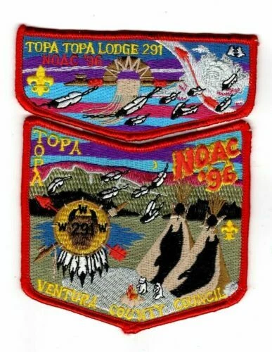 Boy Scout OA 291 Topa Topa Lodge 1996 NOAC Flap Set