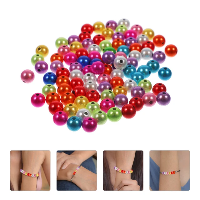100 Stück Acryl Runde Perlen Spacer Perlen Lose Perlen Diy Schmuckherstellung