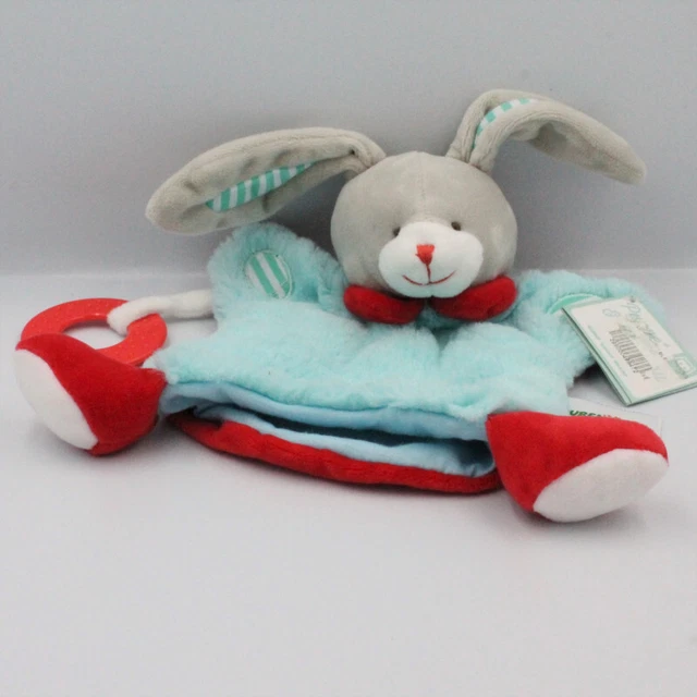 Doudou et compagnie lapin bleu rouge gris EUREKA KIDS - 24225