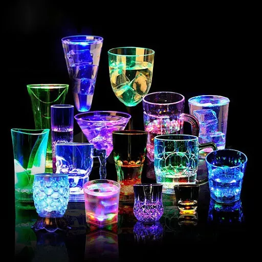 2 LED Party Tumblers Light up Glasses Cups Mugs Goblets Fun Light Up Drinking