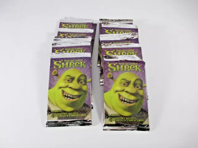Lot of 15 Sealed Packs of 2001 Dart Shrek Trading Cards