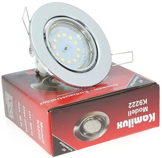 7 Watt LED GU10 Einbaustrahler 230 V für 68 mm Lochbohrer Deckenleuchte Spot 3