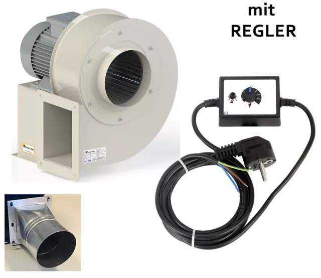 TURBO Zentrifugal Radialgebläse Radialventilator Radiallüfter 1950m³/h 230V