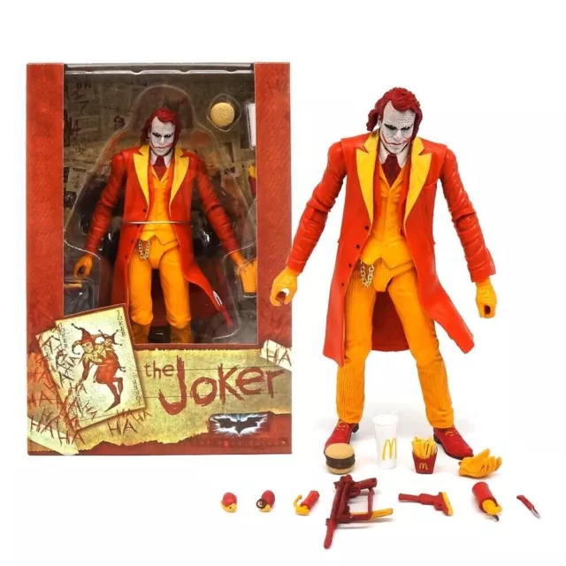 Figura de acción de PVC NECA DC Comics naranja McDonald's Joker caballero oscuro en caja juguete